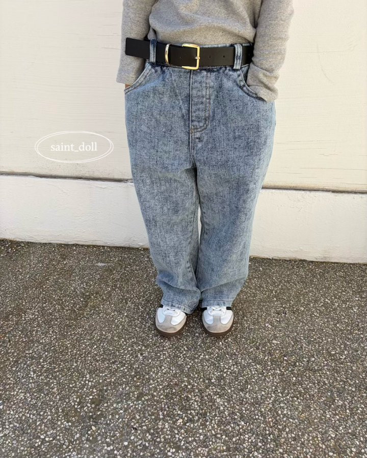 Saint Doll - Korean Children Fashion - #kidzfashiontrend - Frosty Wide Jeans (Kids)