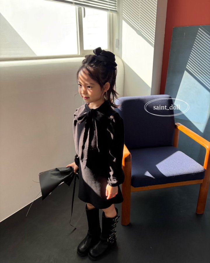 Saint Doll - Korean Children Fashion - #littlefashionista - Ribbon Tie One-piece - 6