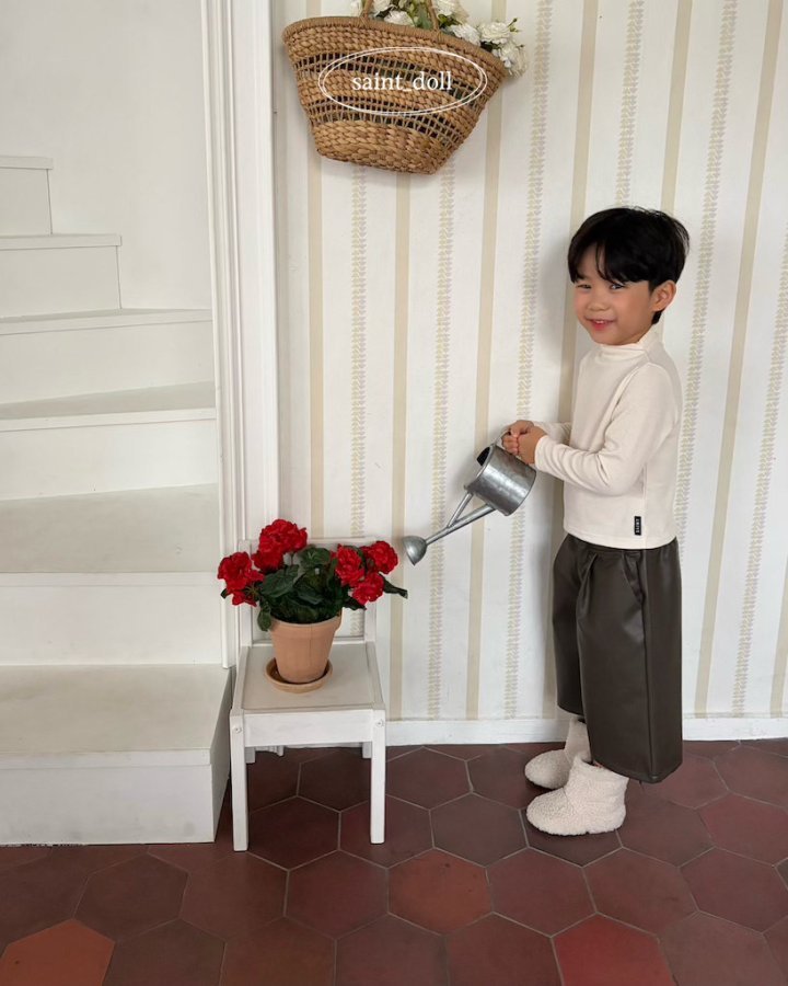 Saint Doll - Korean Children Fashion - #littlefashionista - Leather Bermuda Pants (Kids) - 11