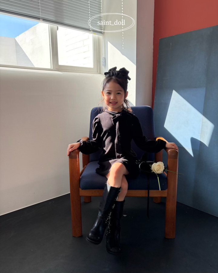 Saint Doll - Korean Children Fashion - #minifashionista - Ribbon Tie One-piece - 8