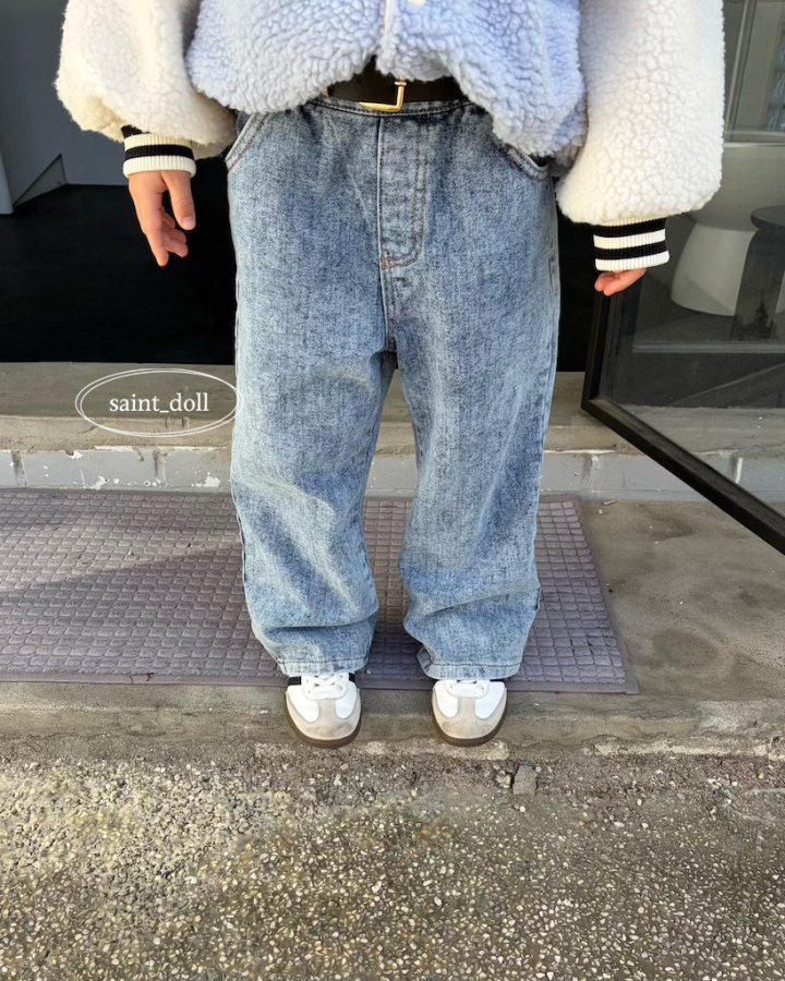 Saint Doll - Korean Children Fashion - #prettylittlegirls - Frosty Wide Jeans (Junior) - 5