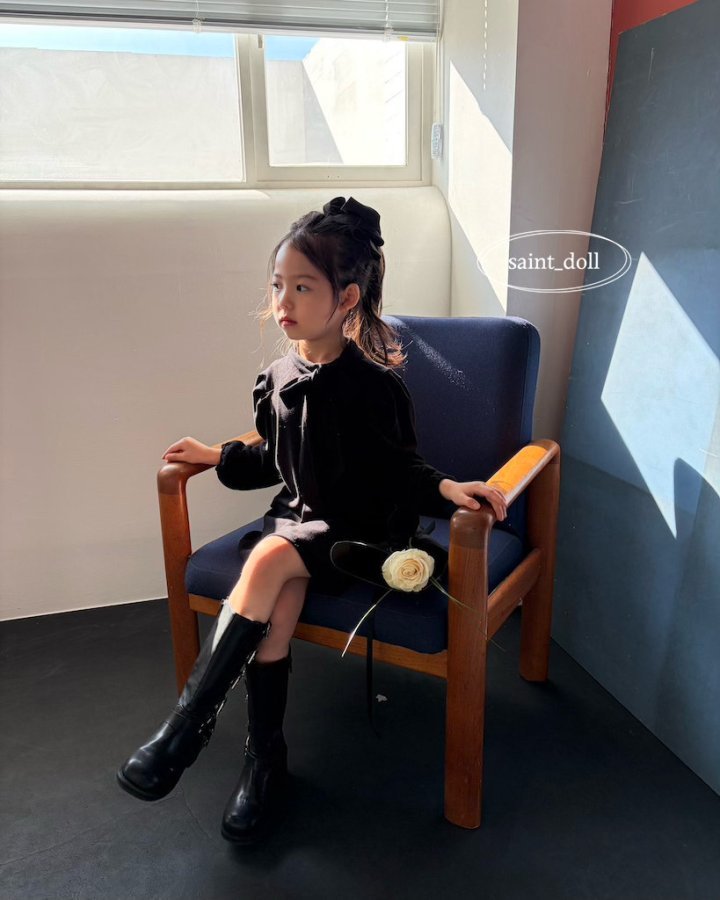 Saint Doll - Korean Children Fashion - #prettylittlegirls - Ribbon Tie One-piece - 9