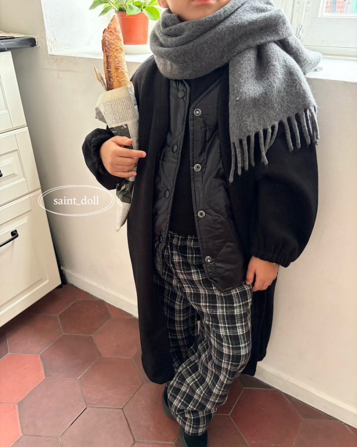 Saint Doll - Korean Children Fashion - #todddlerfashion - Check Wool Pants (Junior) - 10