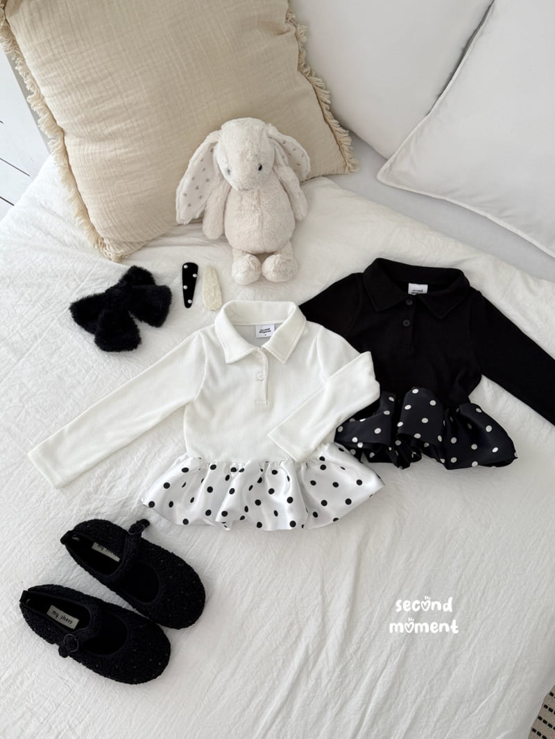 Second Moment - Korean Children Fashion - #Kfashion4kids - Dot Balloon Collar Tee - 2
