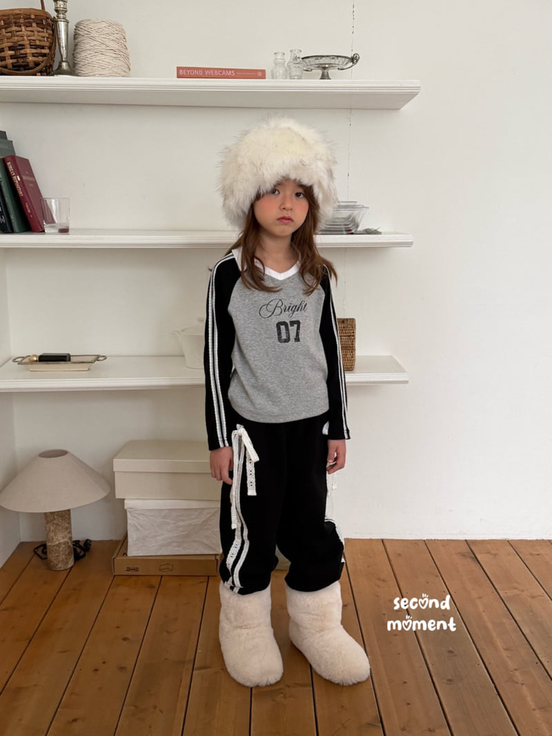 Second Moment - Korean Children Fashion - #Kfashion4kids - Lace Ribbon Jogger Pants - 12