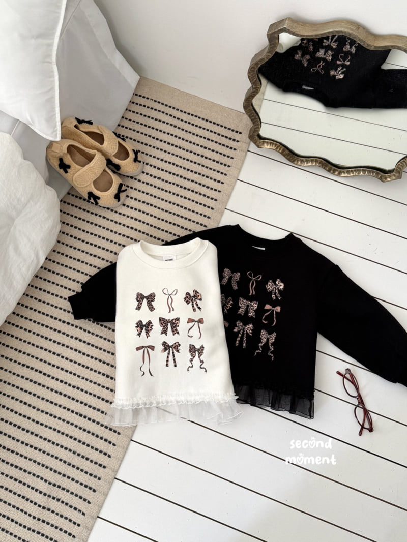Second Moment - Korean Children Fashion - #Kfashion4kids - Ribbon Leo Frill Sweatshirt - 3