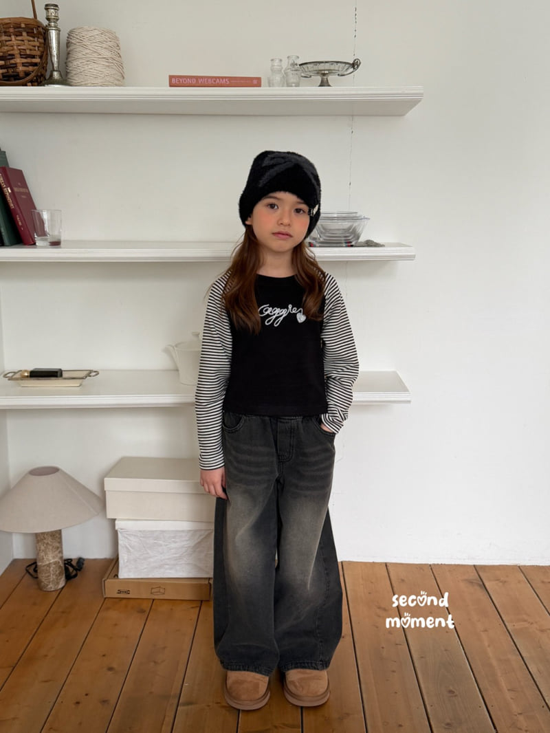 Second Moment - Korean Children Fashion - #Kfashion4kids - Cozy Glitter Tee - 6