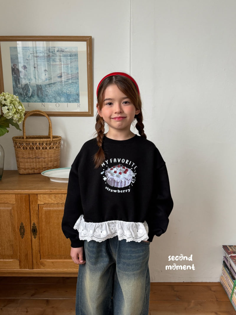 Second Moment - Korean Children Fashion - #childofig - Cake Lace Sweatshirt - 5