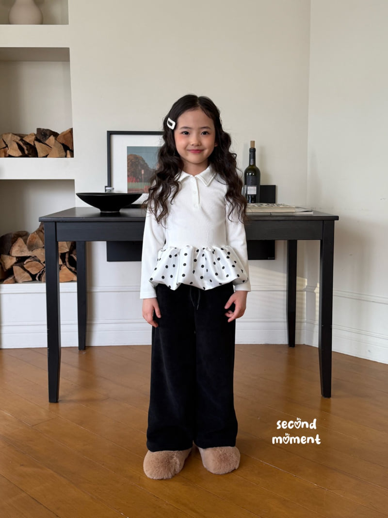 Second Moment - Korean Children Fashion - #childofig - Dot Balloon Collar Tee - 10