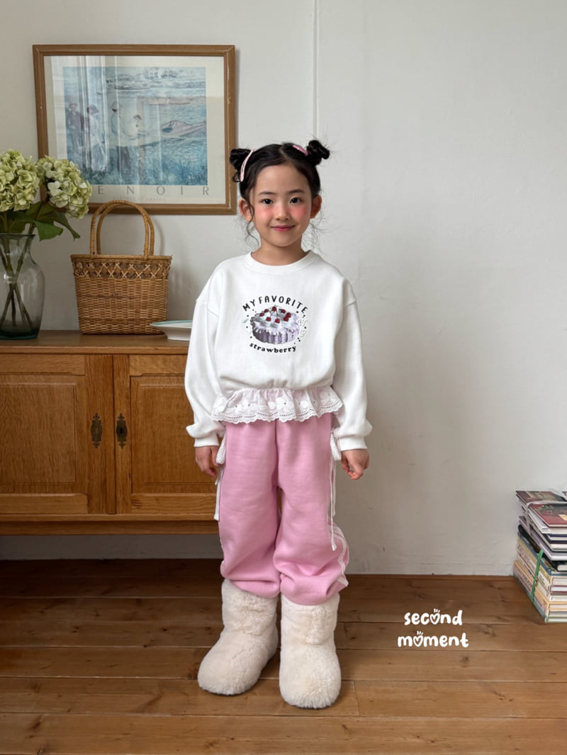 Second Moment - Korean Children Fashion - #stylishchildhood - Lace Ribbon Jogger Pants - 4