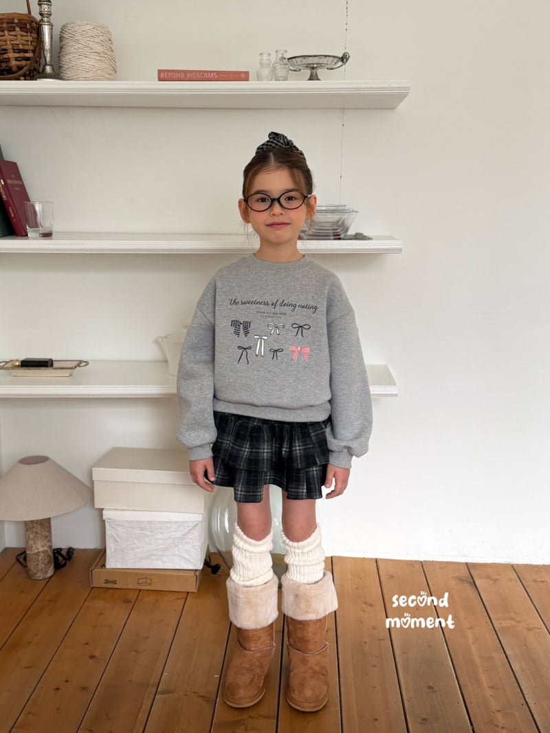 Second Moment - Korean Children Fashion - #childofig - Sweet Ribbon Sweatshirt - 5