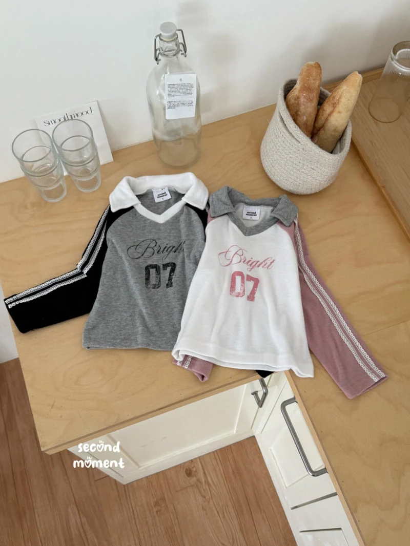 Second Moment - Korean Children Fashion - #childofig - Bright Lace Collar Tee - 3
