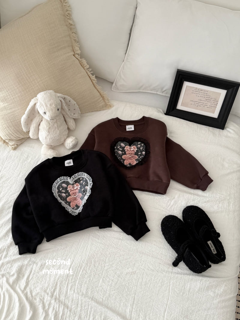 Second Moment - Korean Children Fashion - #childofig - Winter Lace Heart Sweatshirt