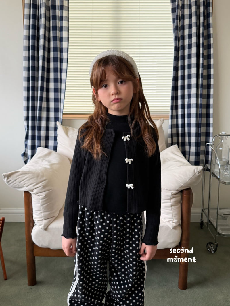 Second Moment - Korean Children Fashion - #childrensboutique - Ribbon Rib Cardigan - 6