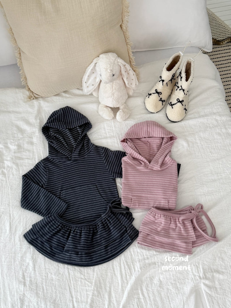 Second Moment - Korean Children Fashion - #childrensboutique - Frill Wrap Set Hoodie