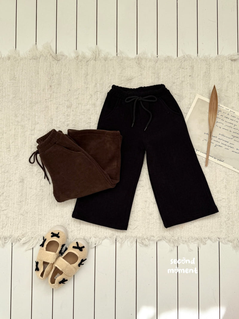 Second Moment - Korean Children Fashion - #childrensboutique - Mocha Wide Pants - 3