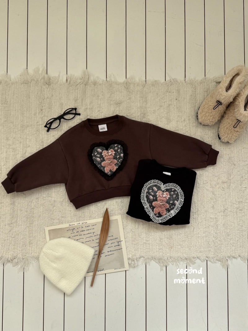 Second Moment - Korean Children Fashion - #childrensboutique - Winter Lace Heart Sweatshirt - 2