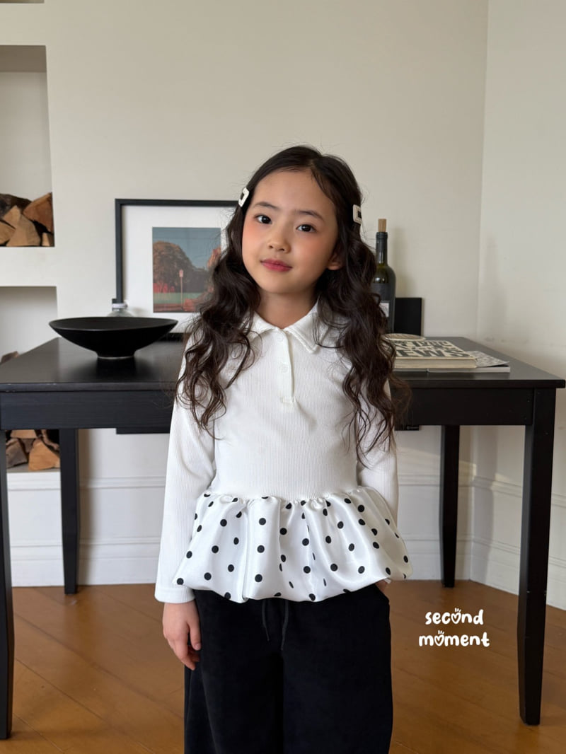Second Moment - Korean Children Fashion - #designkidswear - Dot Balloon Collar Tee - 12