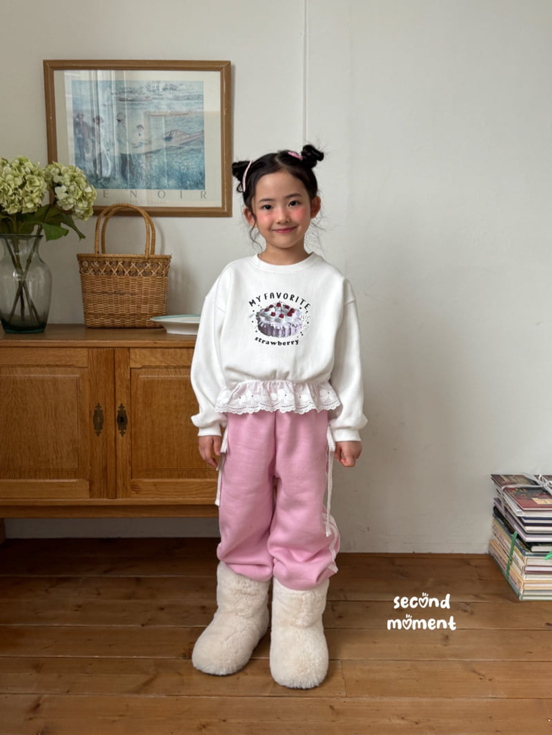 Second Moment - Korean Children Fashion - #designkidswear - Lace Ribbon Jogger Pants - 6