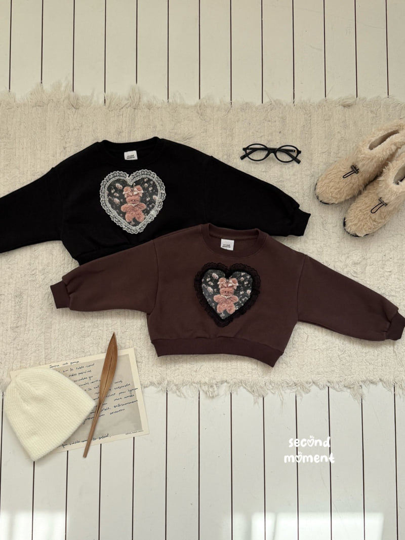 Second Moment - Korean Children Fashion - #designkidswear - Winter Lace Heart Sweatshirt - 3