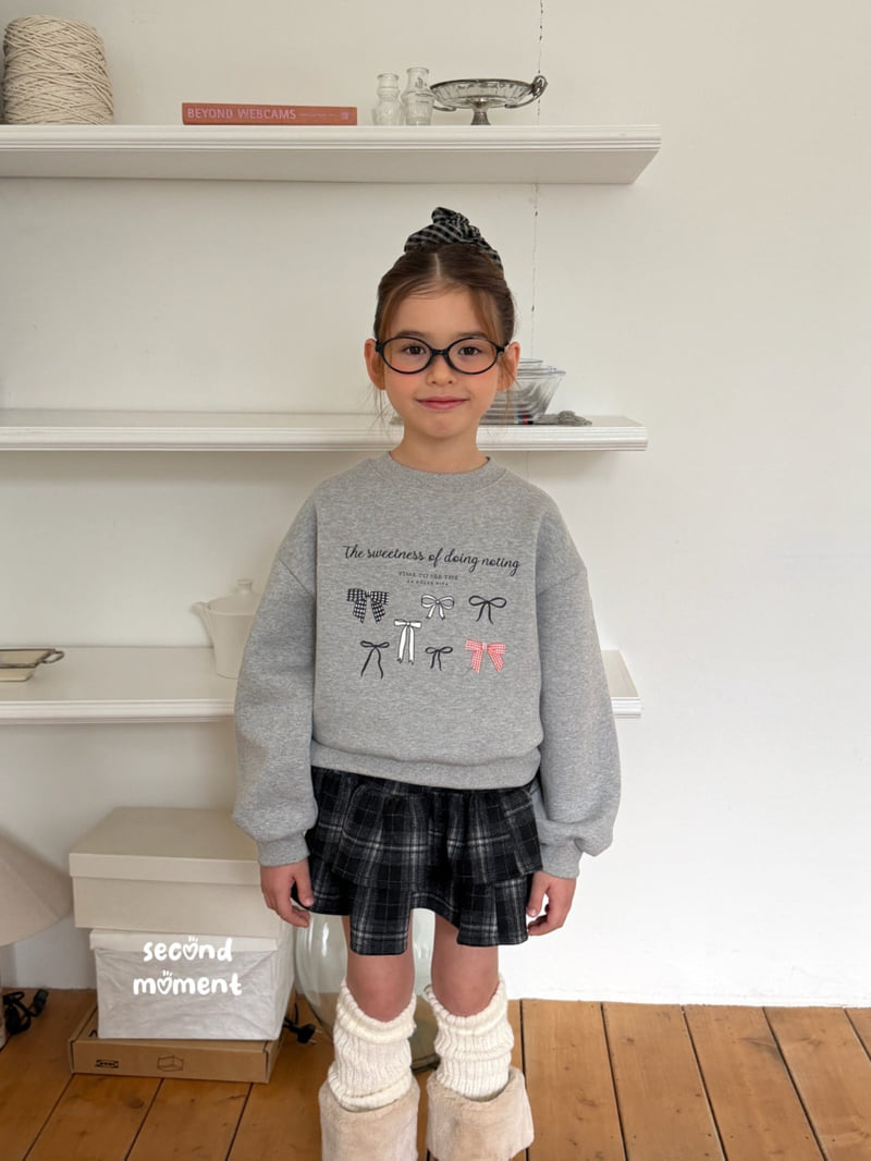 Second Moment - Korean Children Fashion - #discoveringself - Sweet Ribbon Sweatshirt - 8