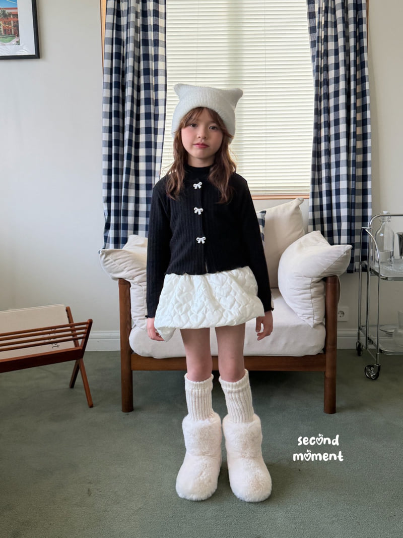 Second Moment - Korean Children Fashion - #fashionkids - Ribbon Rib Cardigan - 9