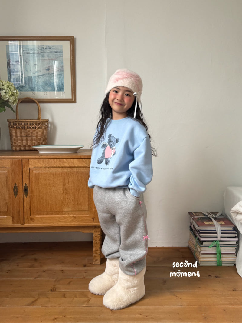 Second Moment - Korean Children Fashion - #fashionkids - Heart Bear Sweatshirt - 12