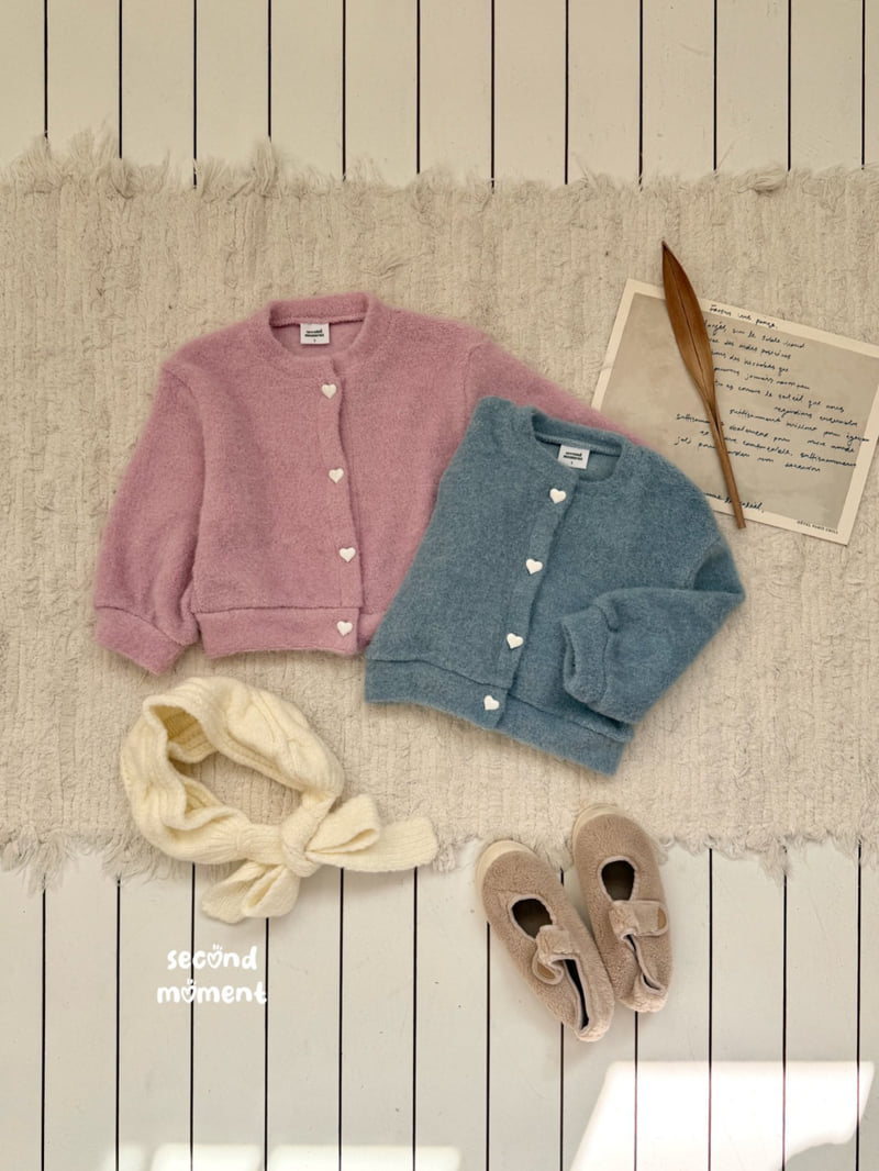 Second Moment - Korean Children Fashion - #kidsshorts - Cotton Candy Heart Cardigan