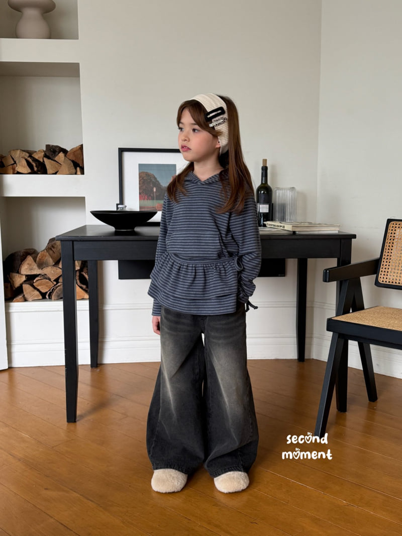 Second Moment - Korean Children Fashion - #kidsshorts - Frill Wrap Set Hoodie - 5