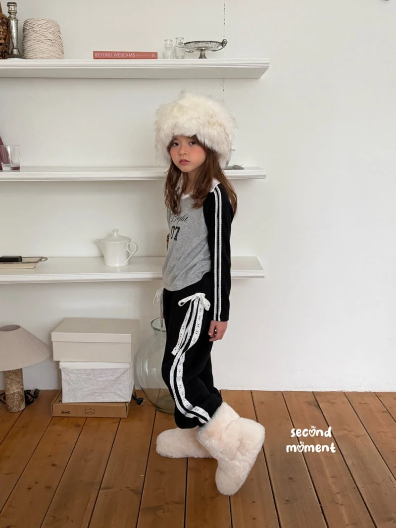 Second Moment - Korean Children Fashion - #kidsshorts - Bright Lace Collar Tee - 8