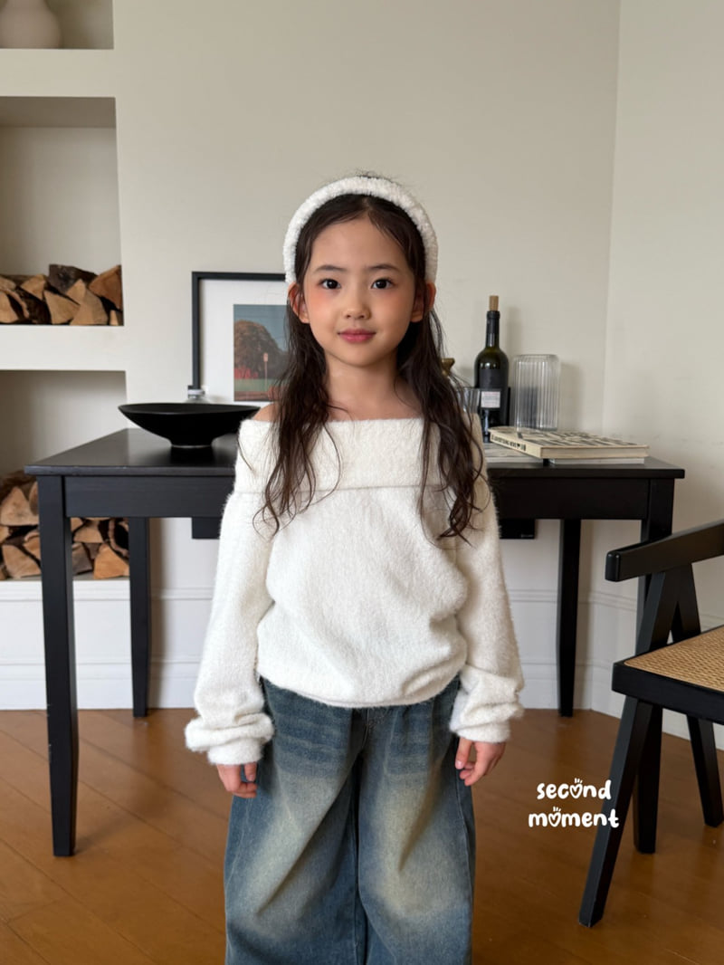 Second Moment - Korean Children Fashion - #kidsstore - Fold Off Knit - 12