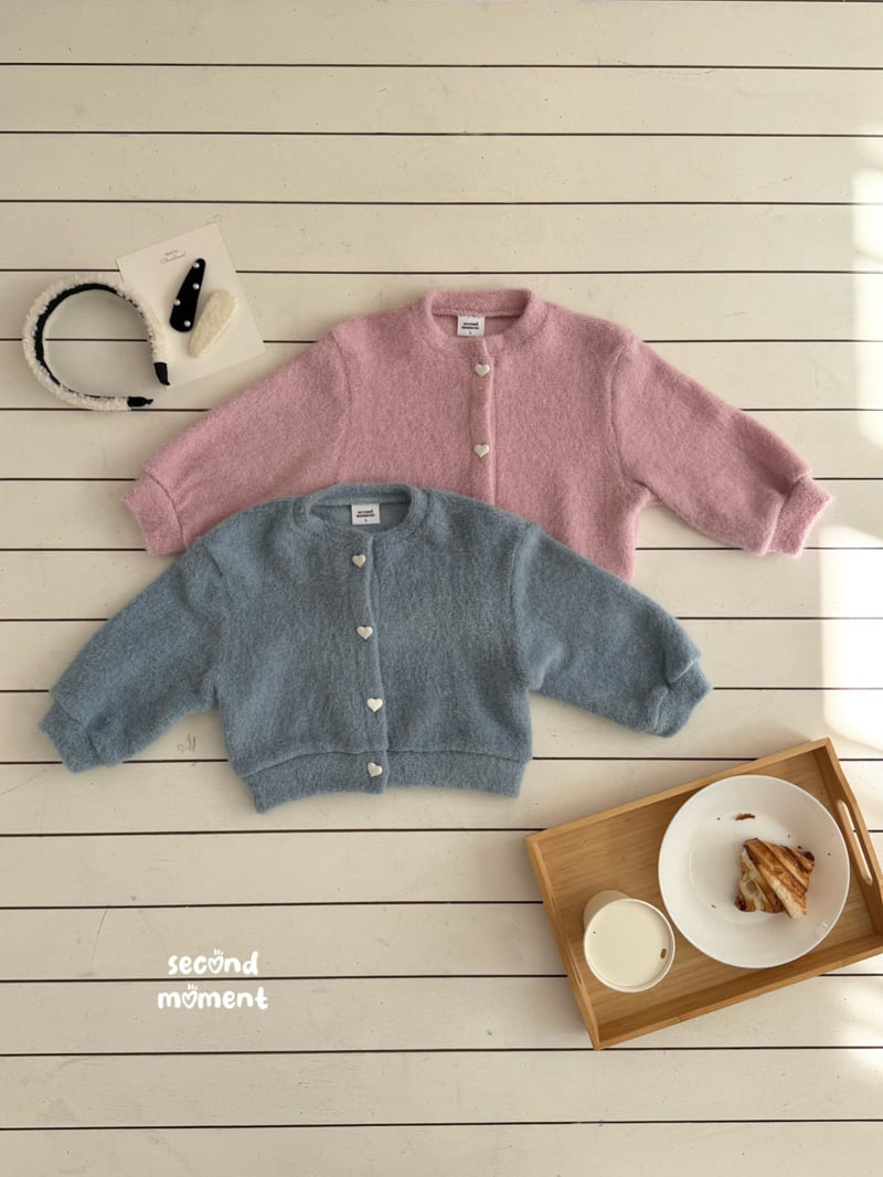 Second Moment - Korean Children Fashion - #kidsstore - Cotton Candy Heart Cardigan - 2