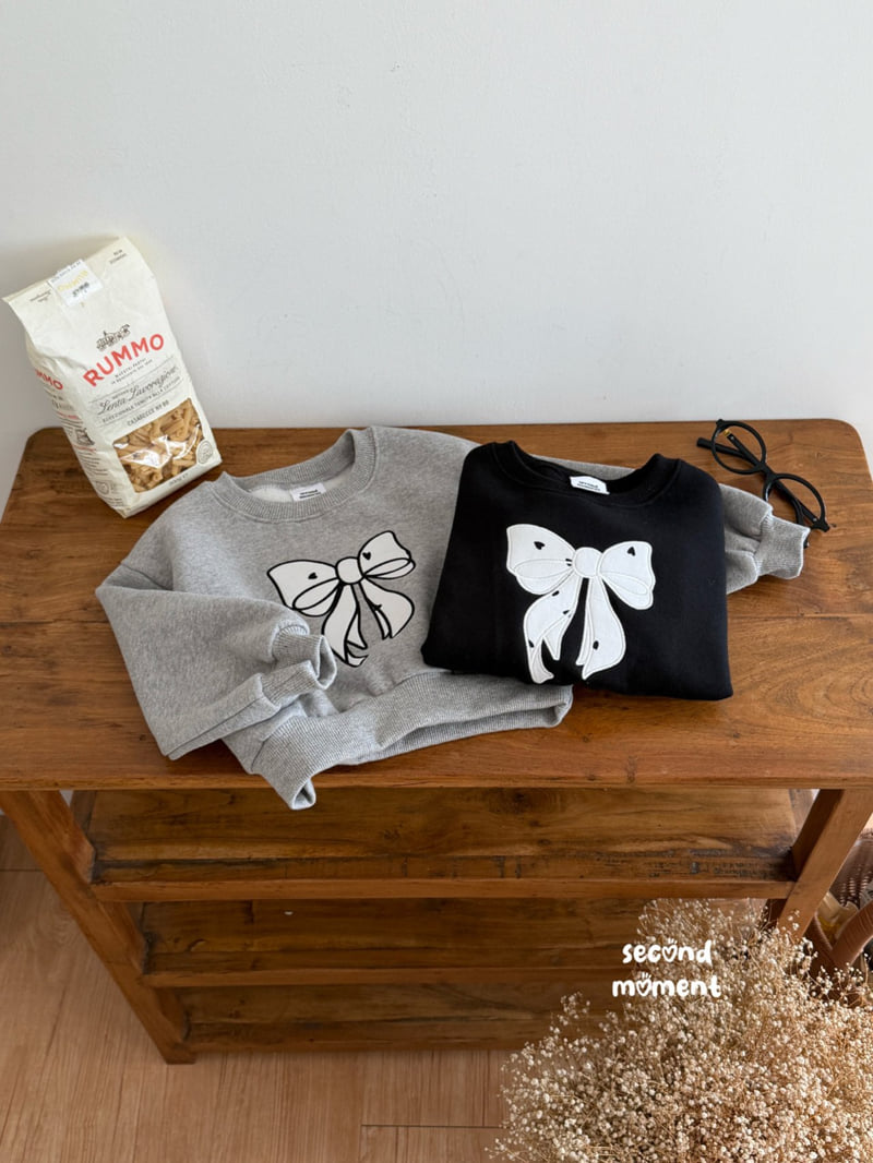 Second Moment - Korean Children Fashion - #kidsstore - Ribbon Heart Sweatshirt