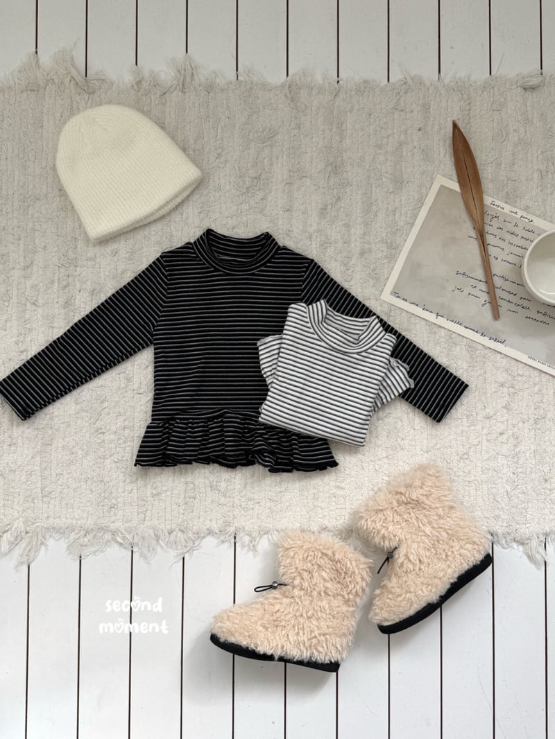 Second Moment - Korean Children Fashion - #kidsstore - Frill Line Half Turtleneck - 3