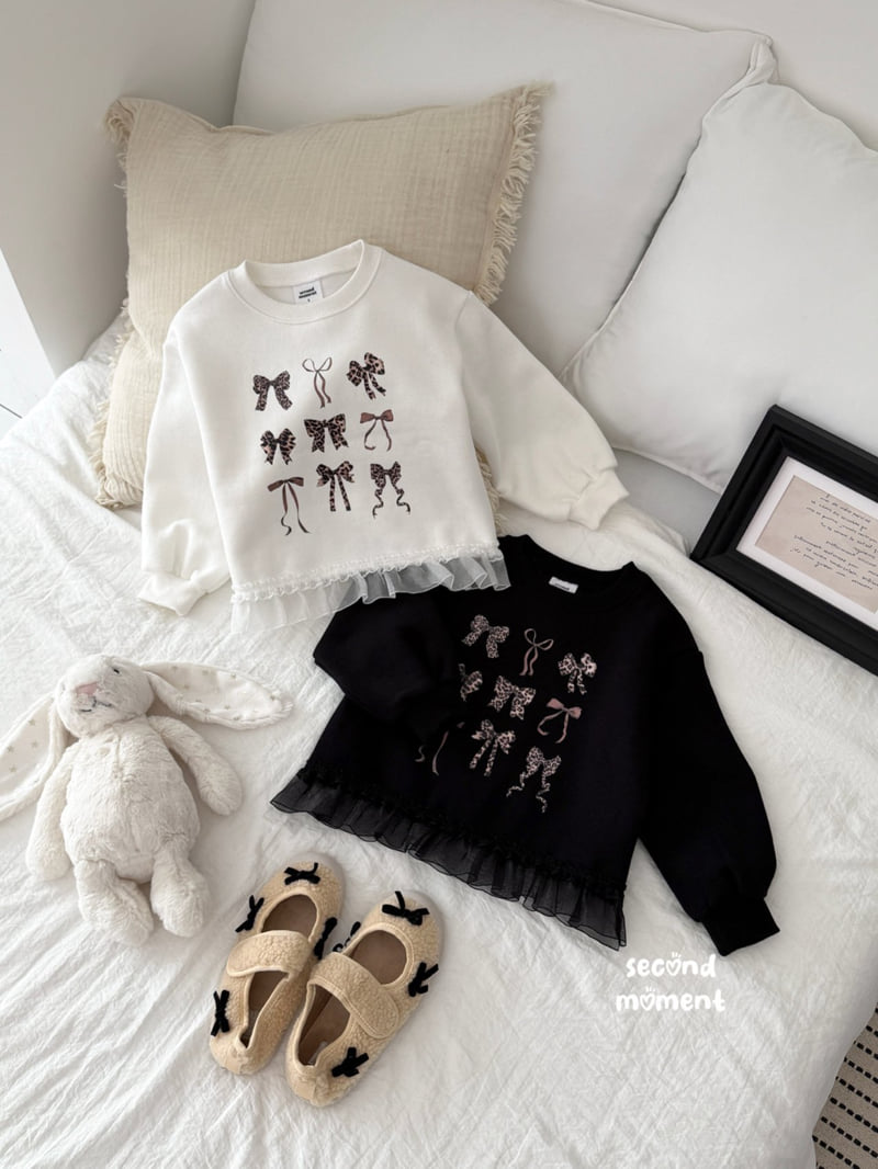 Second Moment - Korean Children Fashion - #kidsstore - Ribbon Leo Frill Sweatshirt