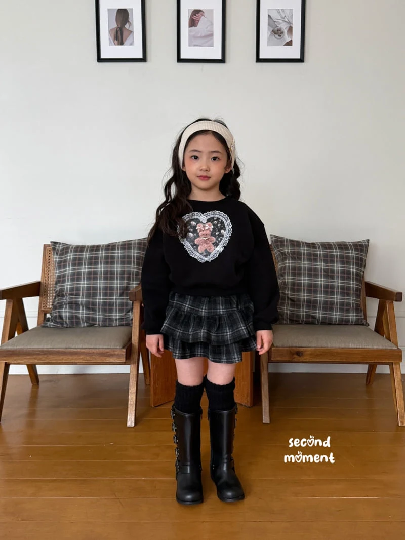 Second Moment - Korean Children Fashion - #kidsstore - Winter Lace Heart Sweatshirt - 7