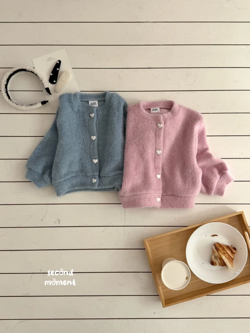 Second Moment - Korean Children Fashion - #kidzfashiontrend - Cotton Candy Heart Cardigan - 3