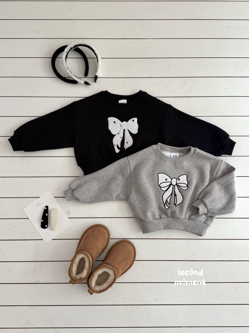 Second Moment - Korean Children Fashion - #kidzfashiontrend - Ribbon Heart Sweatshirt - 2