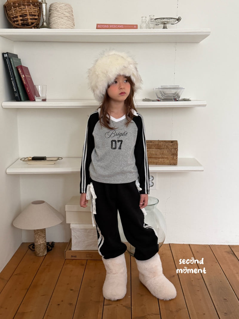 Second Moment - Korean Children Fashion - #kidzfashiontrend - Lace Ribbon Jogger Pants - 11
