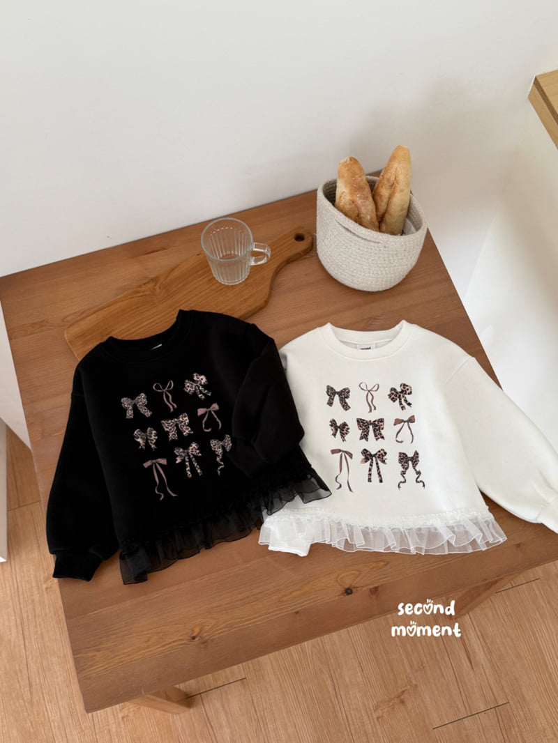 Second Moment - Korean Children Fashion - #kidzfashiontrend - Ribbon Leo Frill Sweatshirt - 2