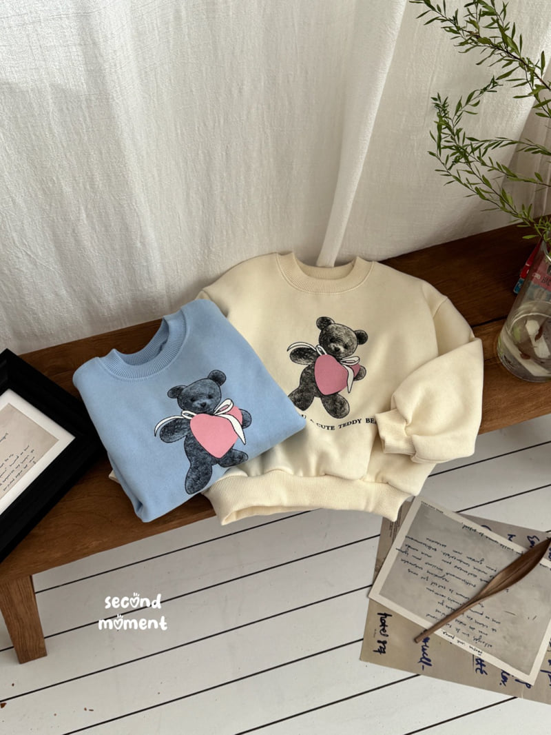 Second Moment - Korean Children Fashion - #kidzfashiontrend - Heart Bear Sweatshirt