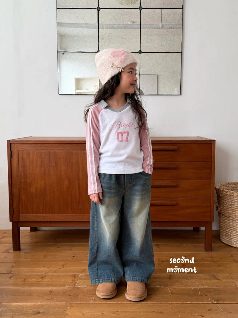 Second Moment - Korean Children Fashion - #kidzfashiontrend - Bright Lace Collar Tee - 10