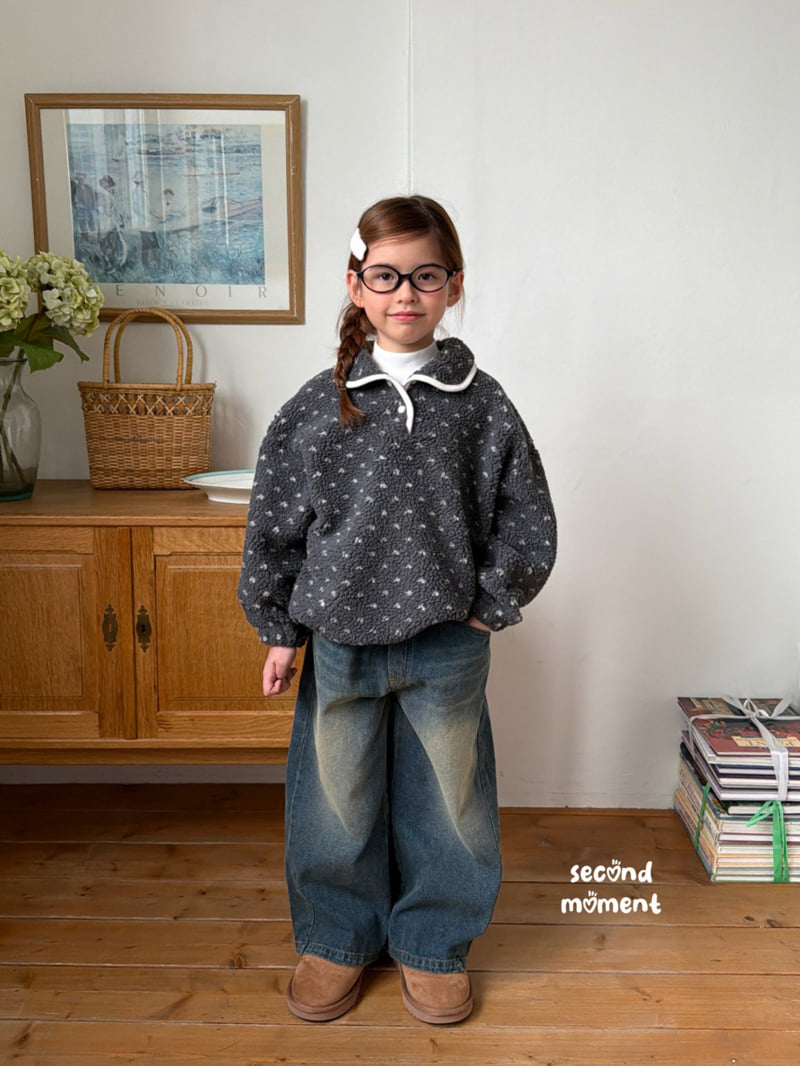 Second Moment - Korean Children Fashion - #kidsstore - Heart Sherpa Anorak - 4