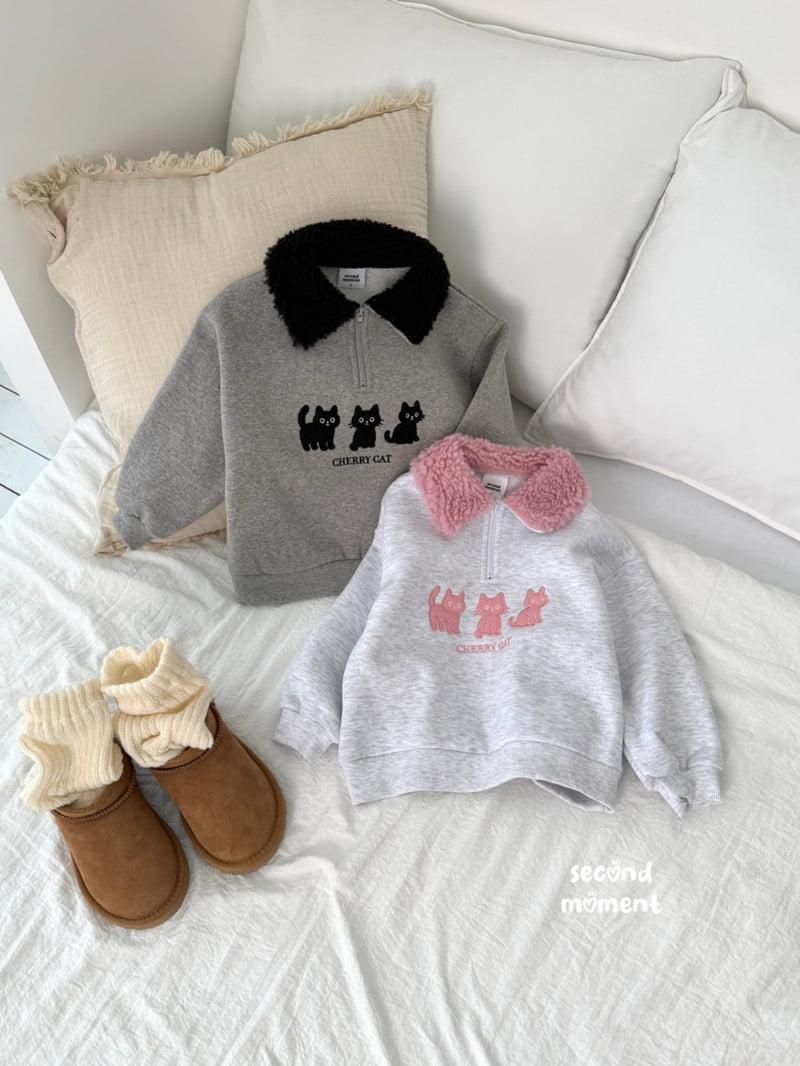 Second Moment - Korean Children Fashion - #littlefashionista - Cherry Cat Fleece Anorak