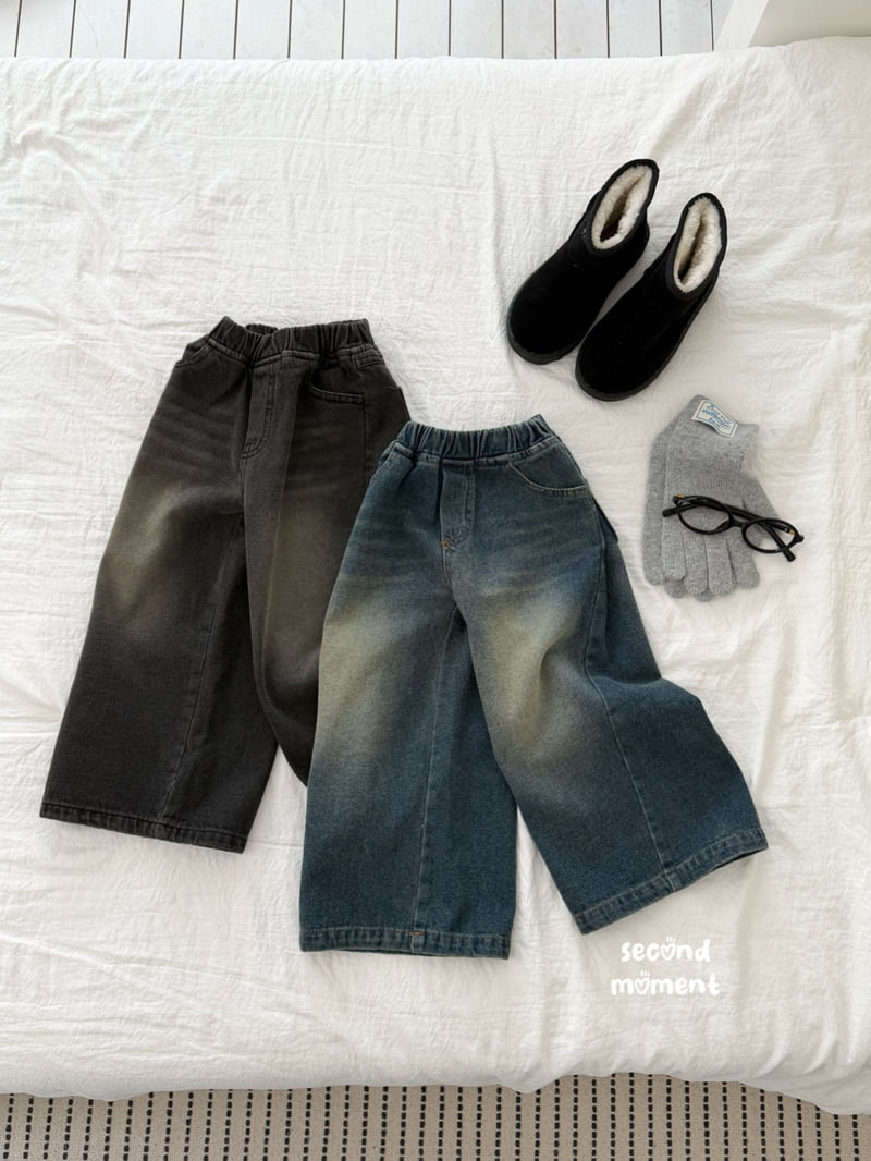 Second Moment - Korean Children Fashion - #littlefashionista - Winter Wide Denim Pants