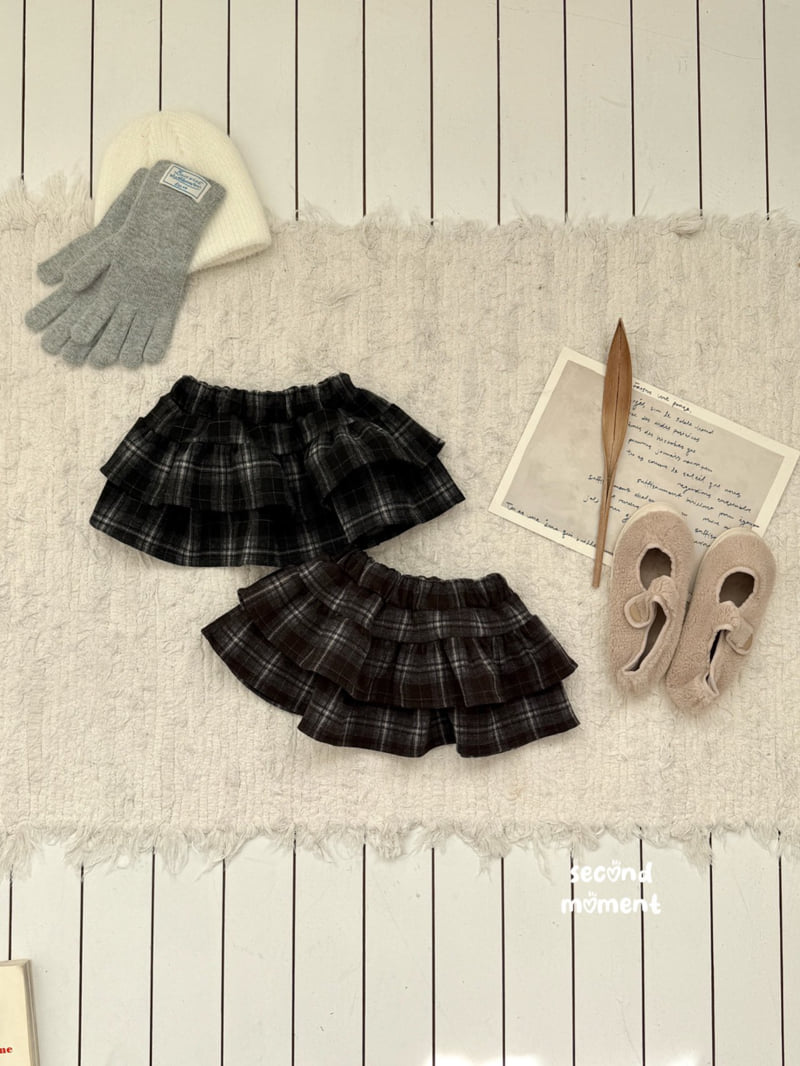 Second Moment - Korean Children Fashion - #magicofchildhood - Check Cancan Skirt - 3