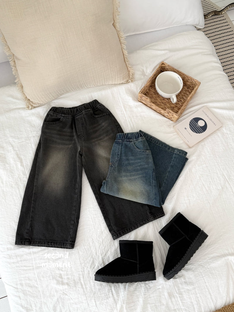 Second Moment - Korean Children Fashion - #magicofchildhood - Winter Wide Denim Pants - 2