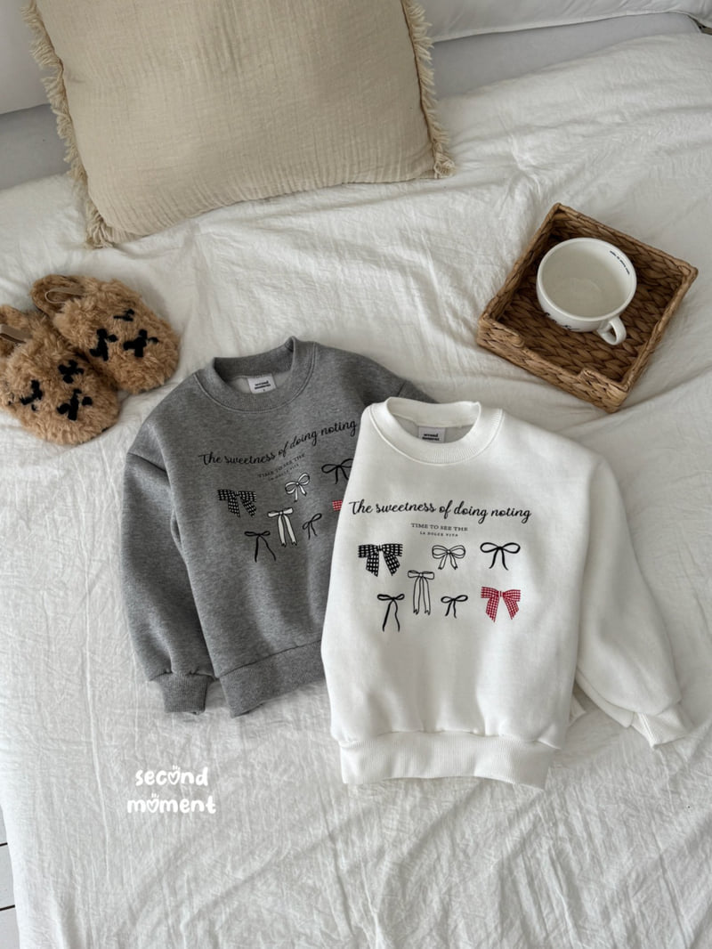 Second Moment - Korean Children Fashion - #magicofchildhood - Sweet Ribbon Sweatshirt