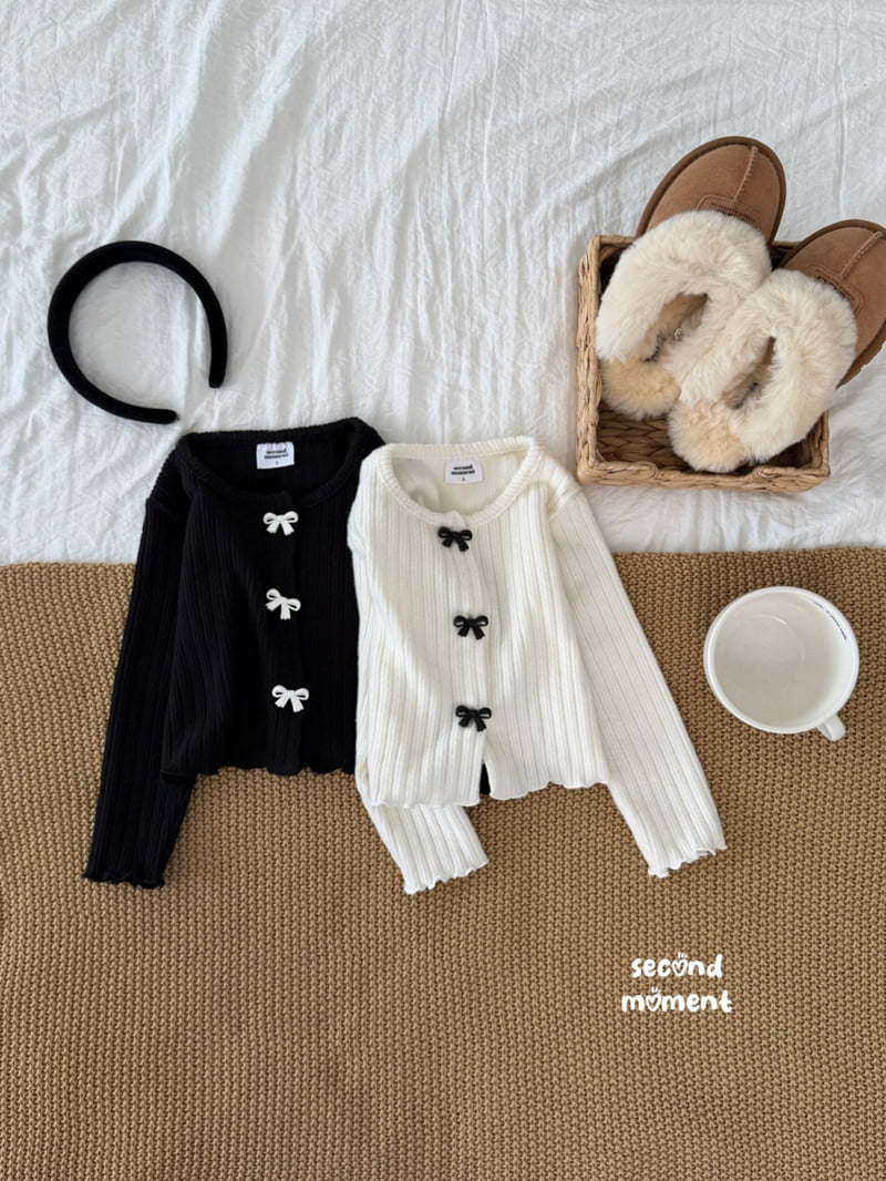 Second Moment - Korean Children Fashion - #prettylittlegirls - Ribbon Rib Cardigan