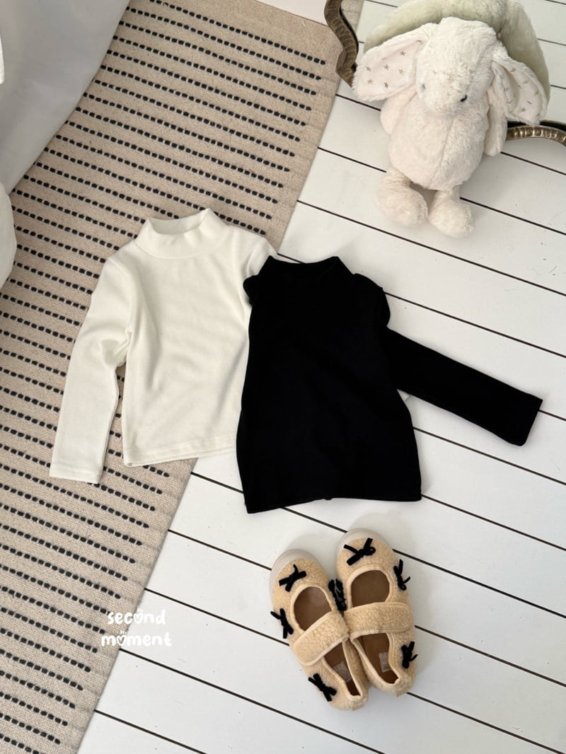 Second Moment - Korean Children Fashion - #prettylittlegirls - Soft Half Turtleneck Tee - 2